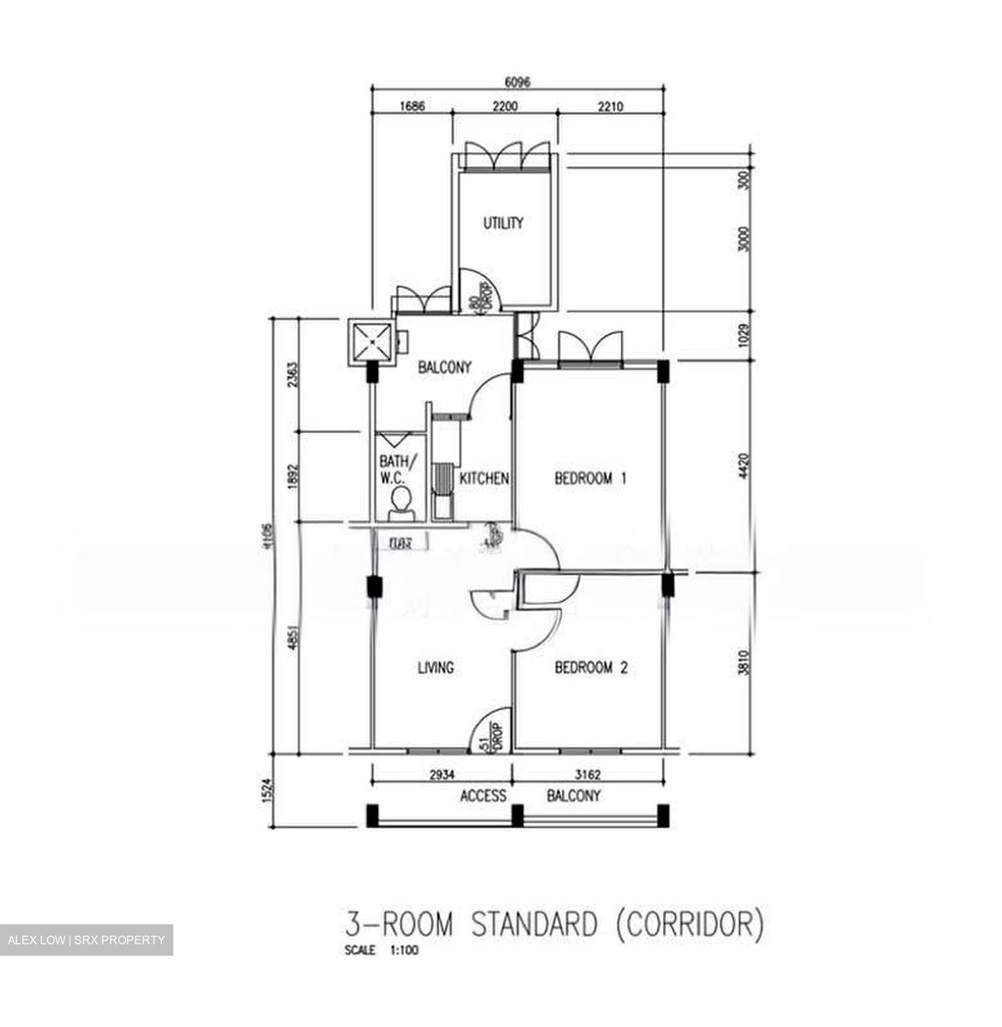 Blk 30 Jalan Klinik (Bukit Merah), HDB 3 Rooms #582436961